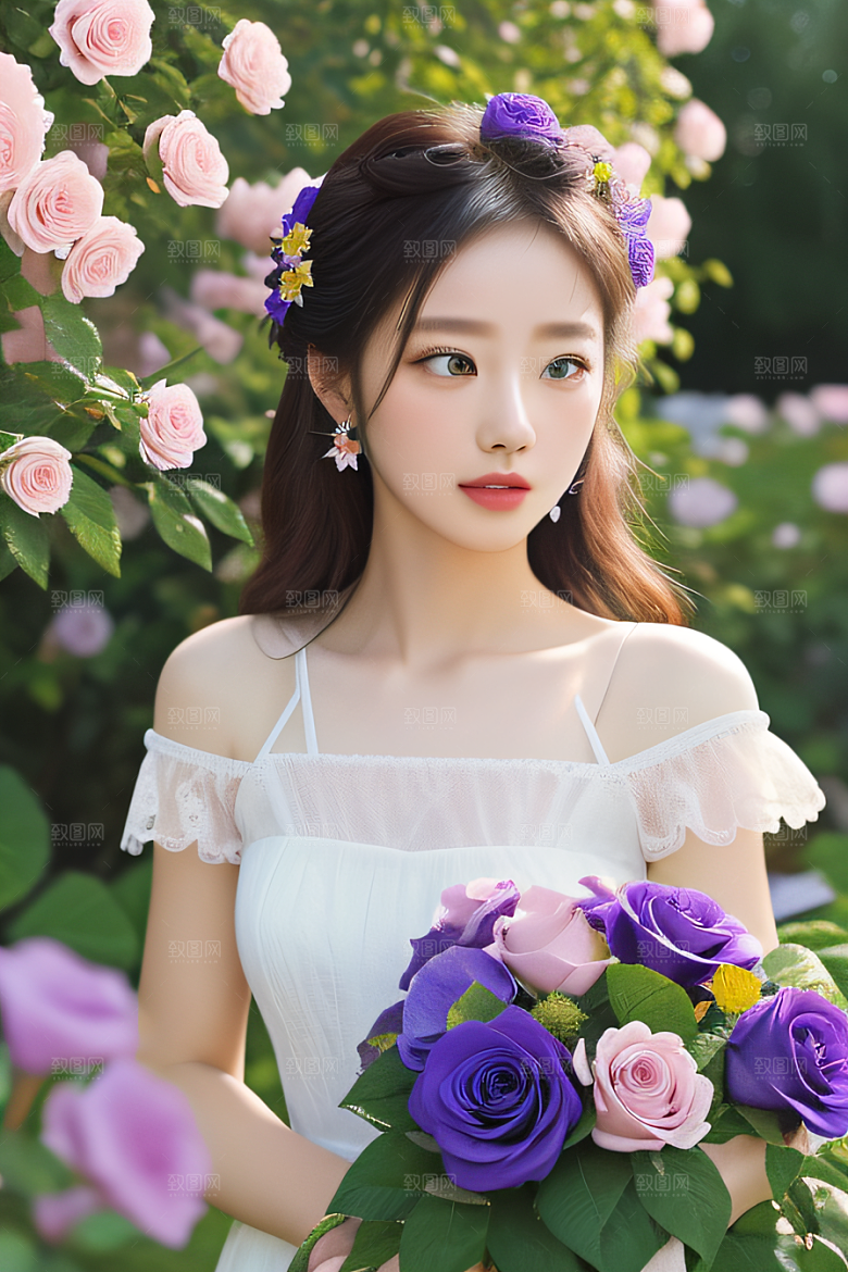 浪漫花园绚丽的花海