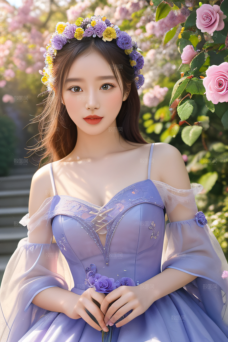 浪漫花园绚丽的花海
