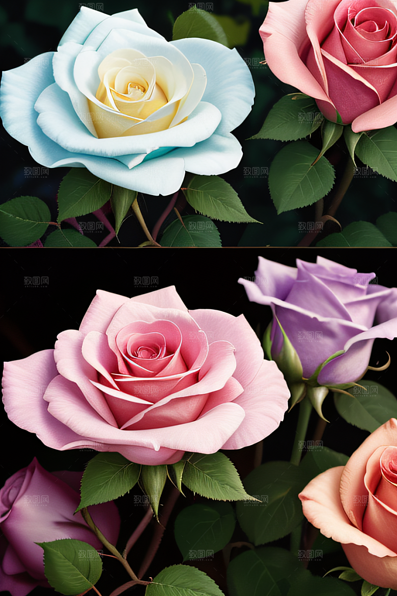 浪漫花园绚丽的花海