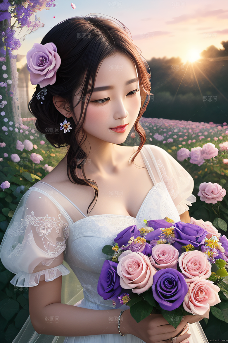 绽放的花海浪漫之美