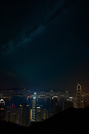 虚幻引擎呈现的香港夜景