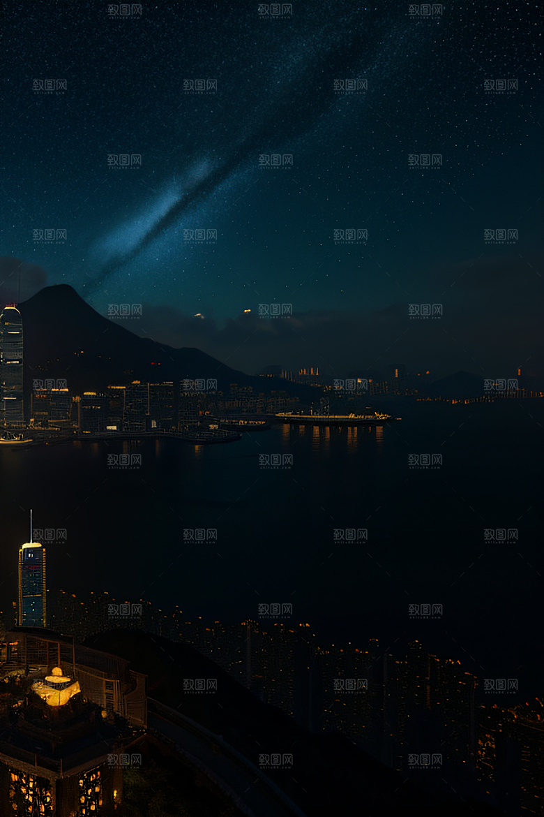 虚幻引擎呈现的香港夜景