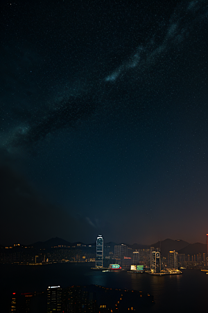 虚幻引擎呈现的香港夜景