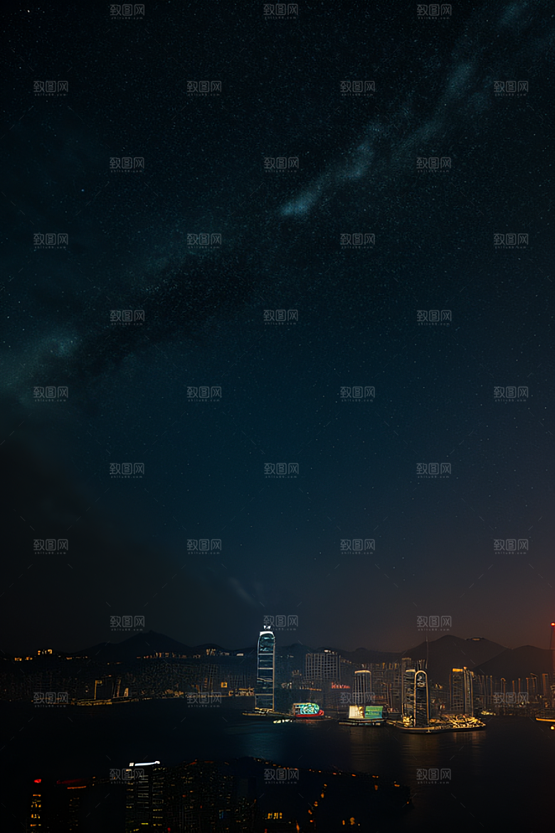 虚幻引擎呈现的香港夜景