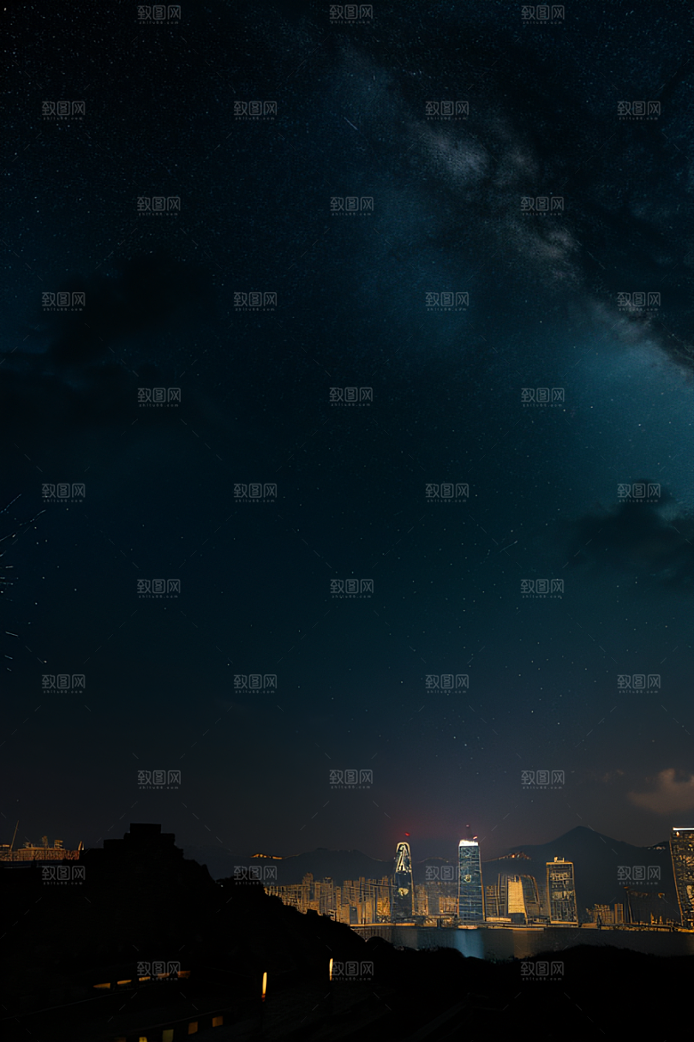 星光闪耀的废墟夜景探秘