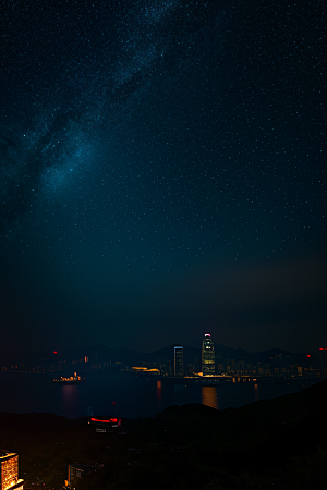 星光闪耀的废墟夜景探秘