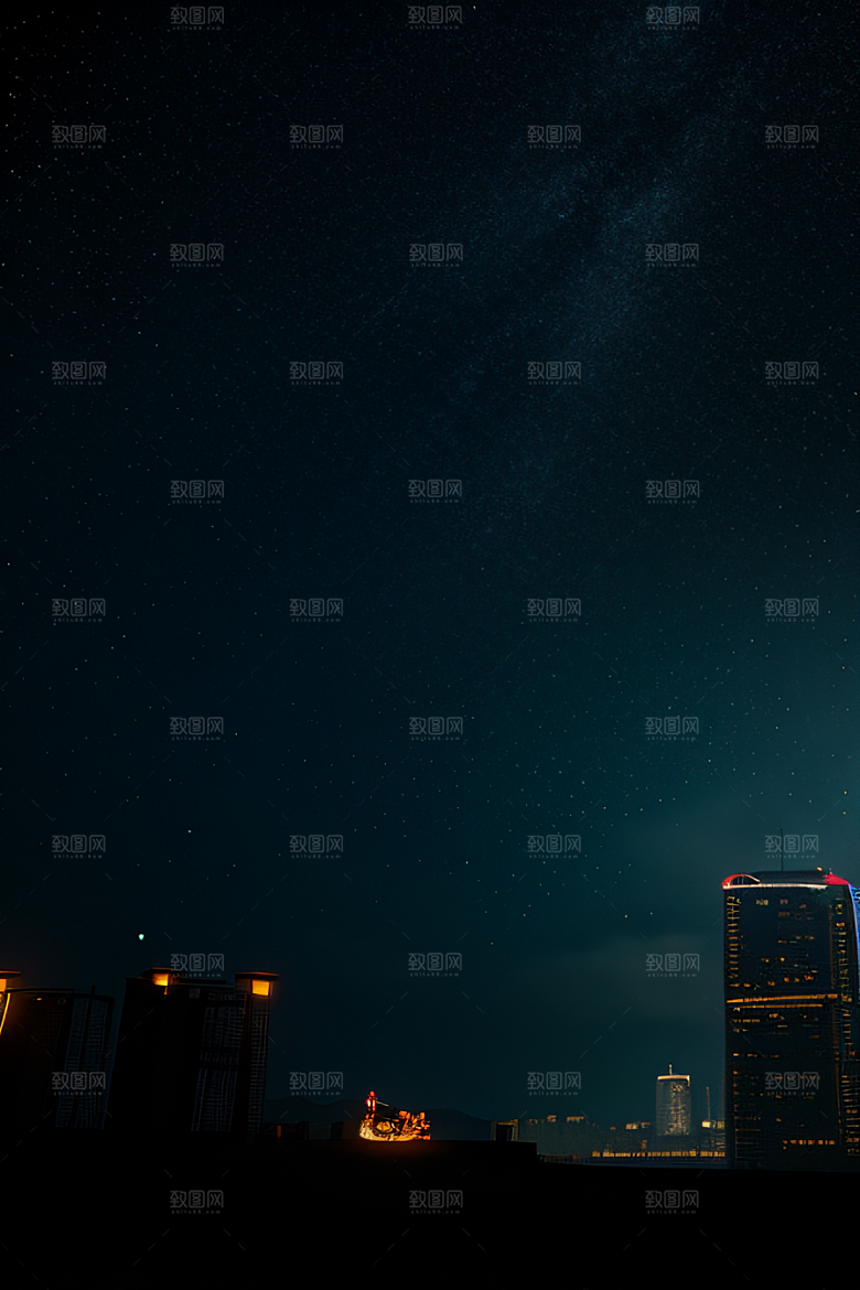 星光闪耀的废墟夜景探秘