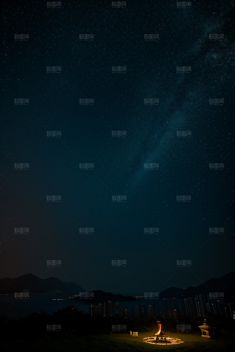 星光闪耀的废墟夜景探秘