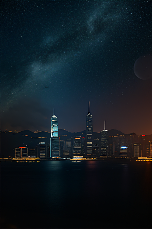 星光闪耀的废墟夜景探秘