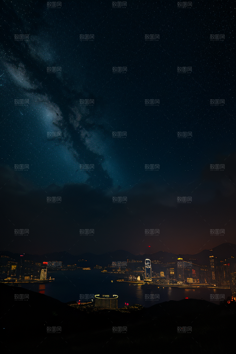 星光闪耀的废墟夜景探秘