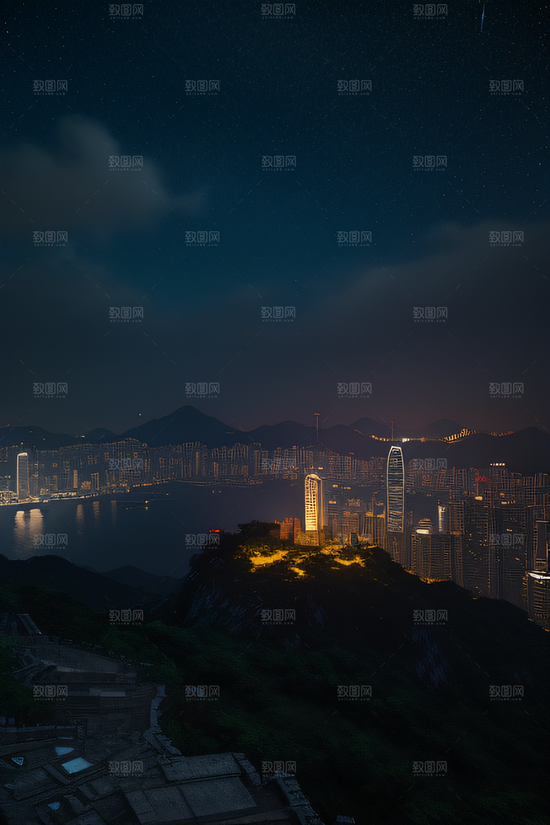 夜幕中的香港废墟探索