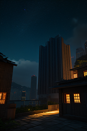 夜幕中的香港废墟探索