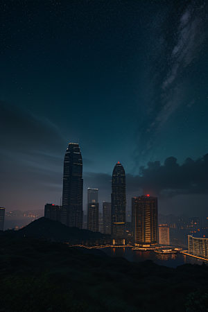 夜幕中的香港废墟探索