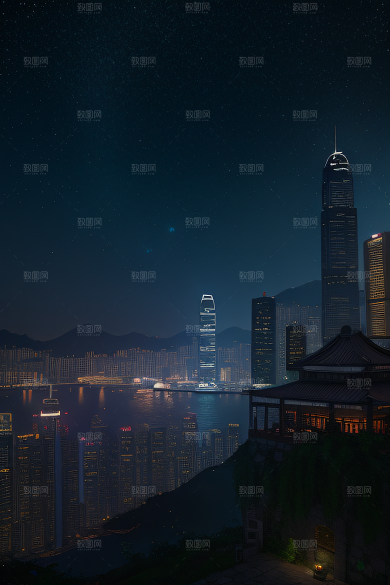 星空下的废墟遗迹探秘