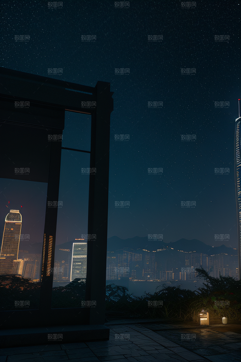 星空下的废墟遗迹探秘