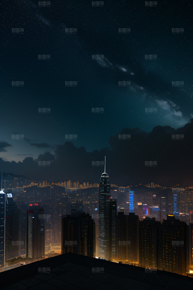 星空下的废墟遗迹探秘