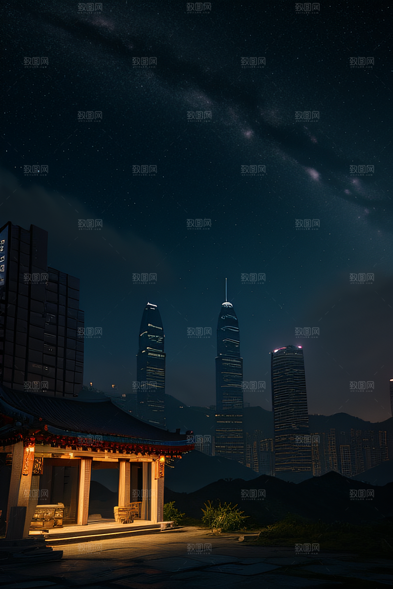废墟中的星空探险之旅