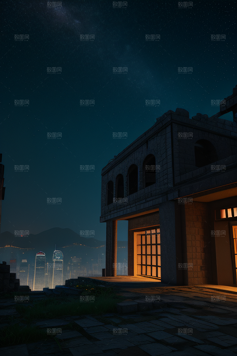 虚幻引擎呈现的香港夜景