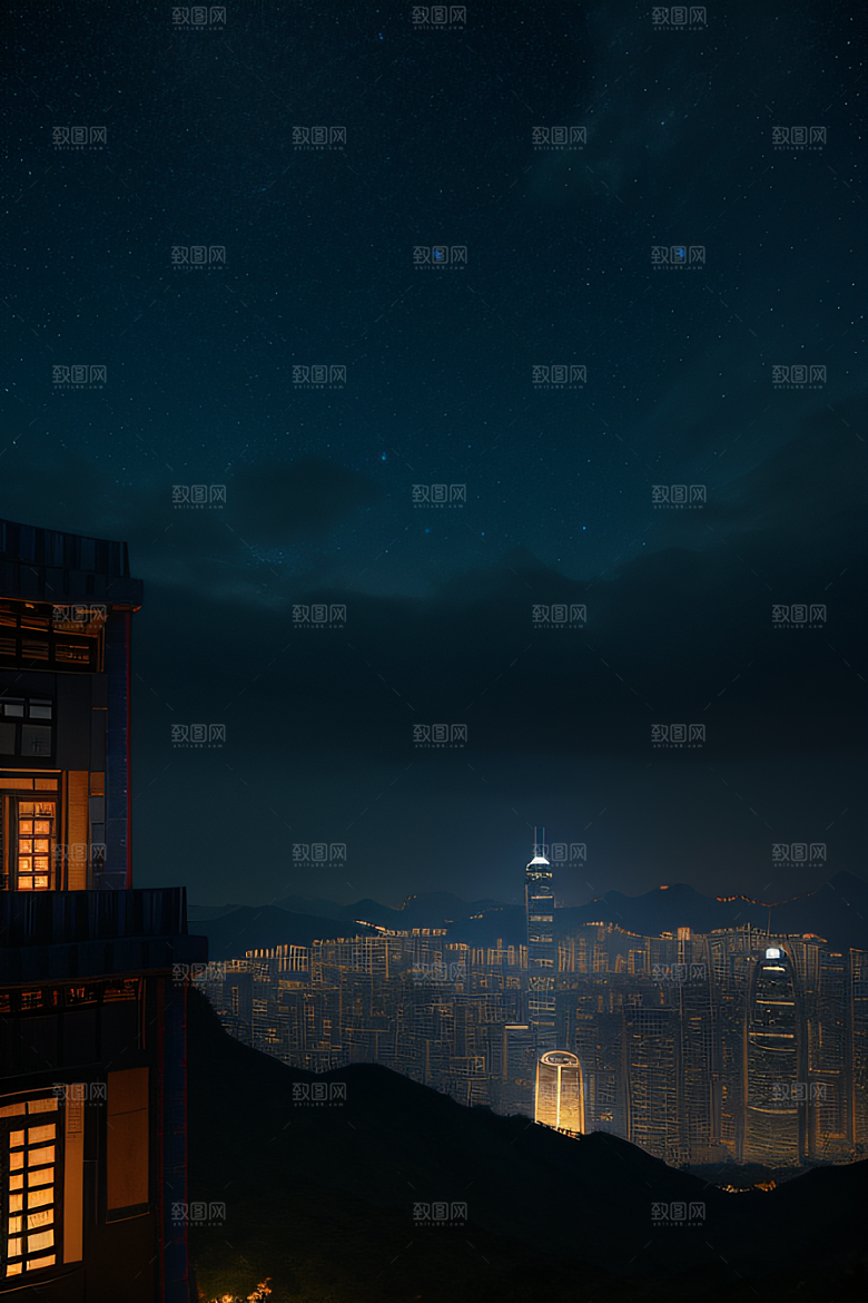 虚幻引擎呈现的香港夜景