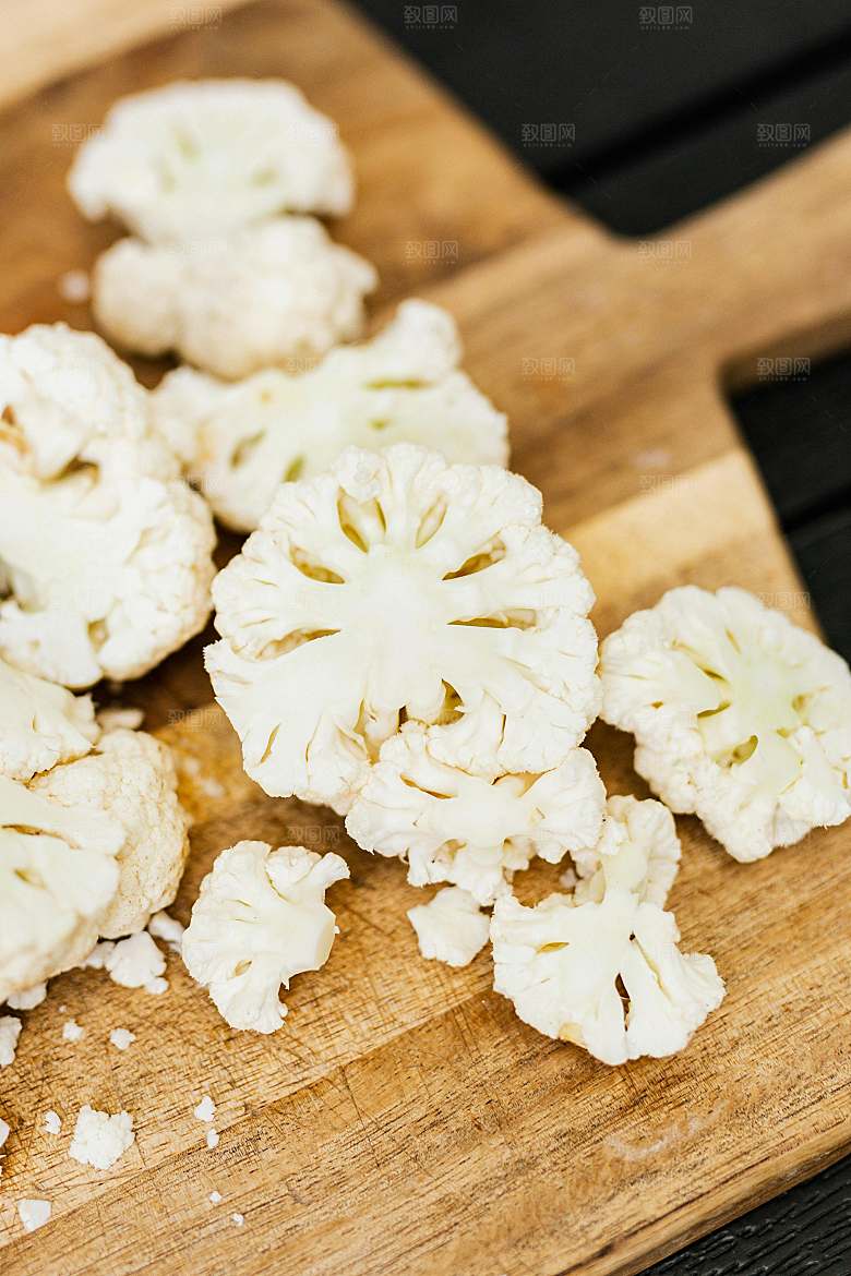 白色菜花摄影素材