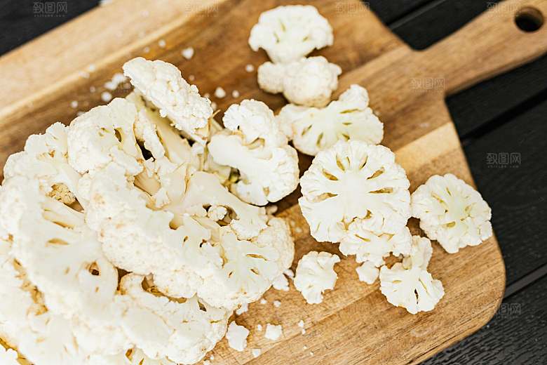 白色菜花摄影素材