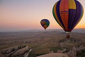 土耳其热气球畅享天空的自由飞行