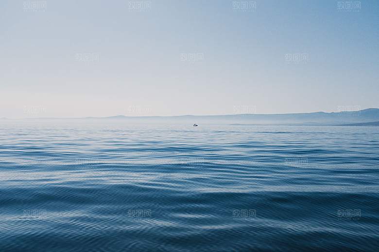 蓝色水天空海洋摄影