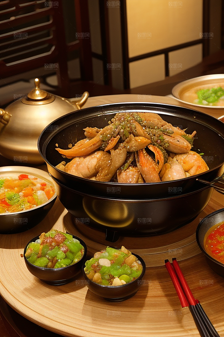 中式料理的香气四溢
