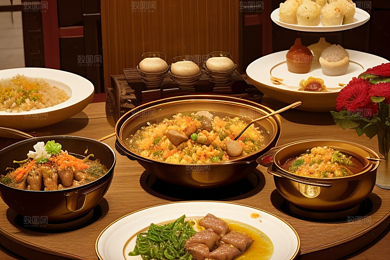 中式料理的香气四溢