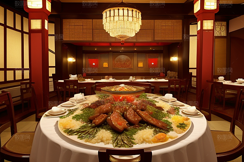 中式料理色香味俱全的美食盛宴