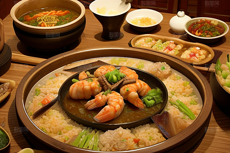 中式料理色香味俱全的美食盛宴