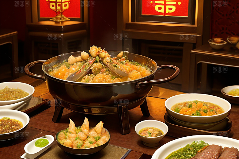 中式料理色香味俱全的美食盛宴