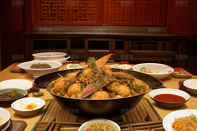 中式料理色香味俱全的美食盛宴