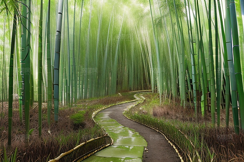 竹子的生机的美景