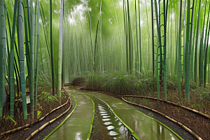 竹子的生机的美景