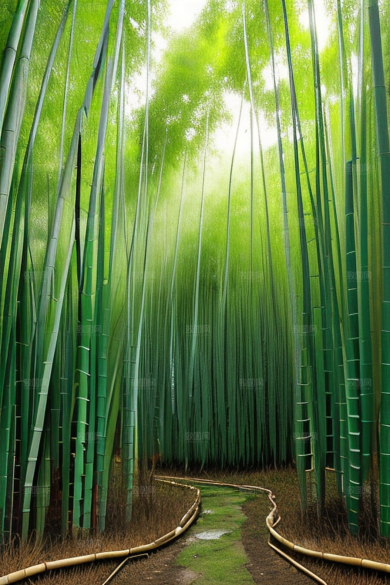 竹子的生机的美景