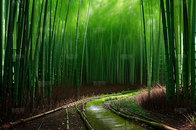 竹笋的嫩滑的美景