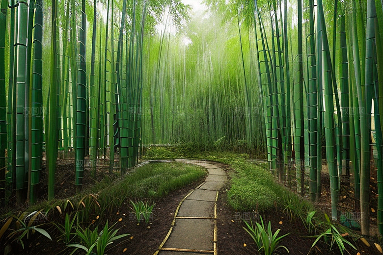 竹笋的嫩滑的美景