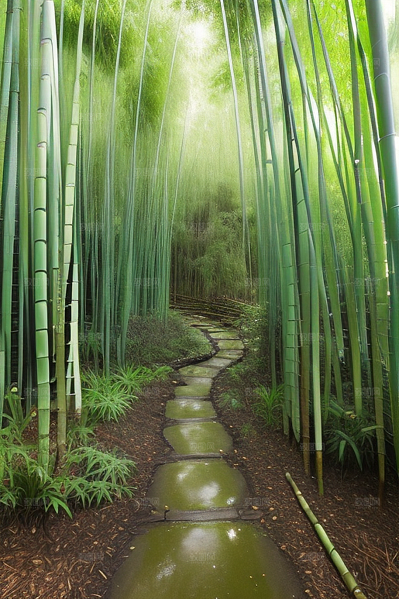 竹笋的嫩滑的美景