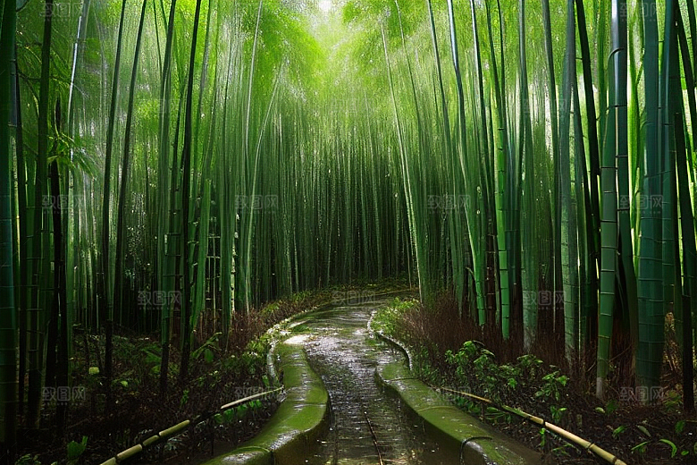 竹笋的嫩滑的美景