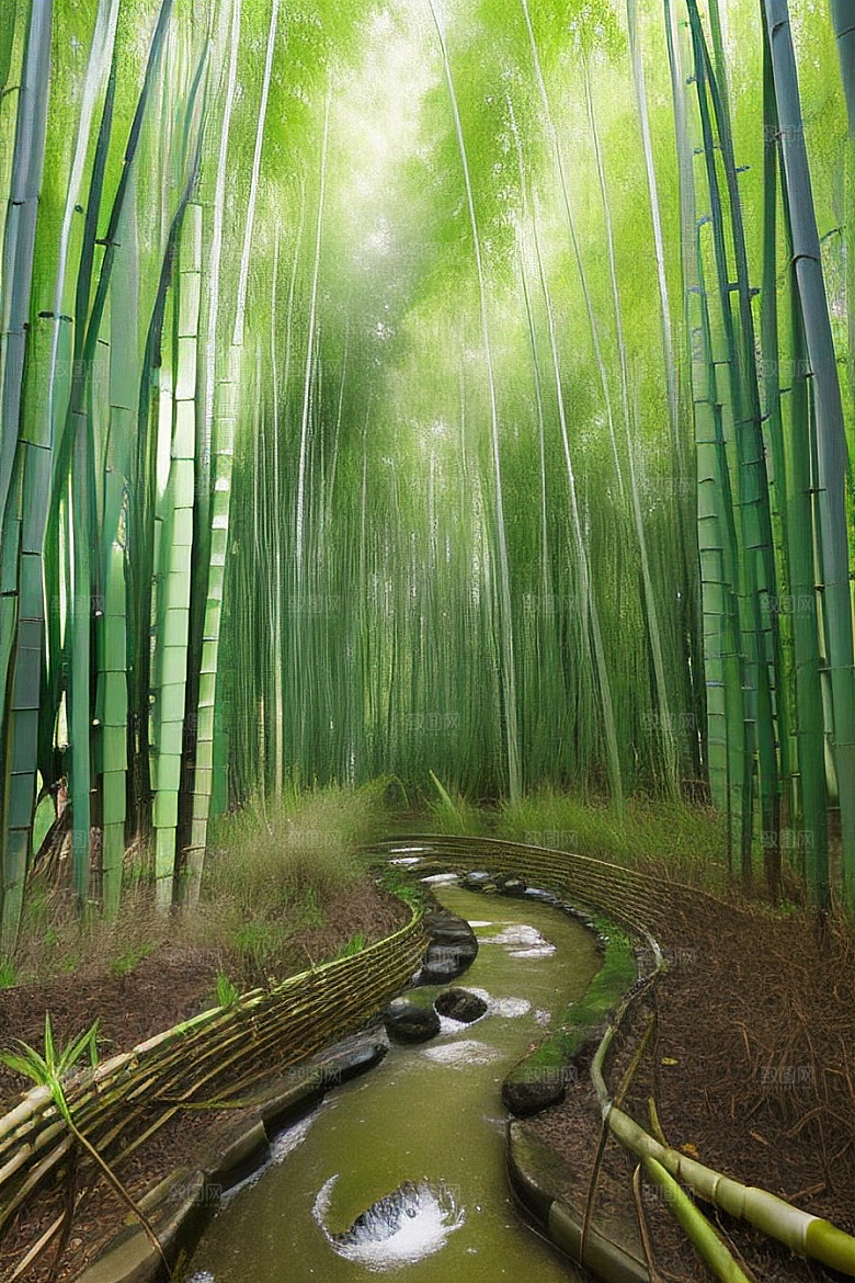 竹笋的嫩滑的美景