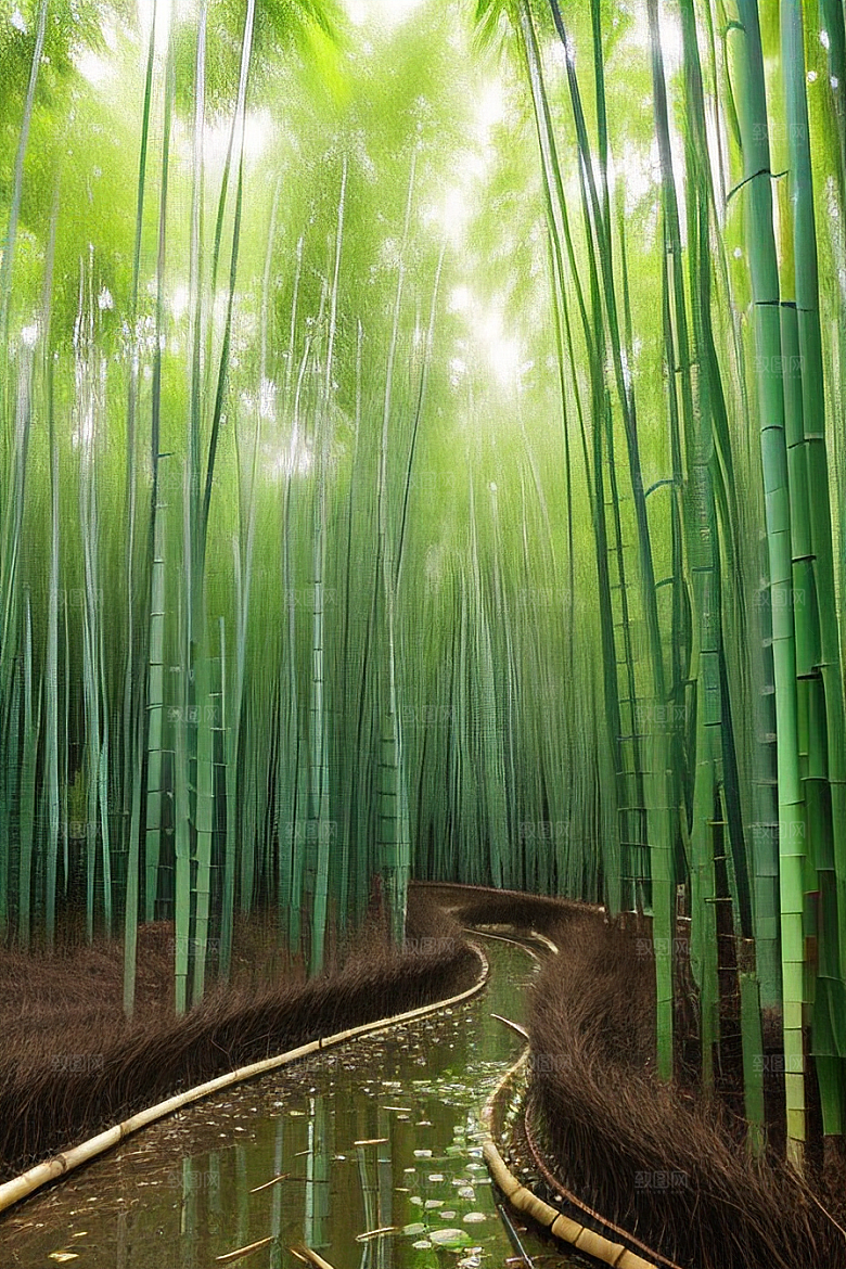 竹笋的清甜的美景