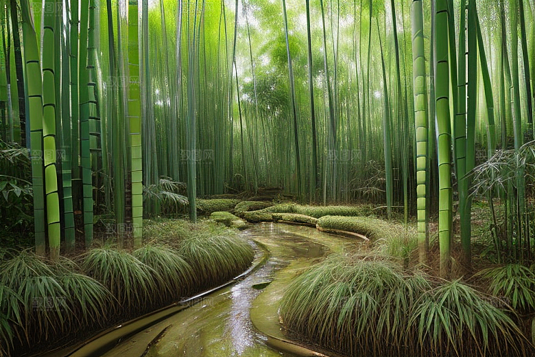 竹笋的嫩滑的美景