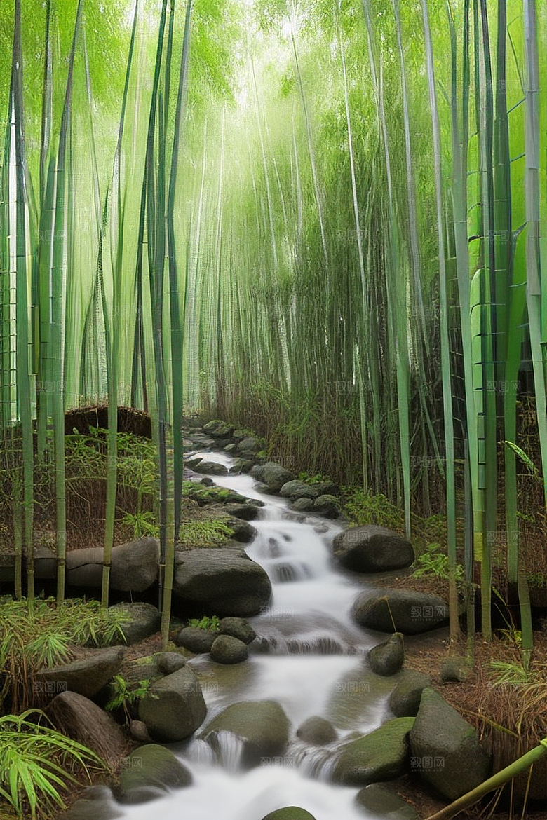 竹笋的清甜的美景