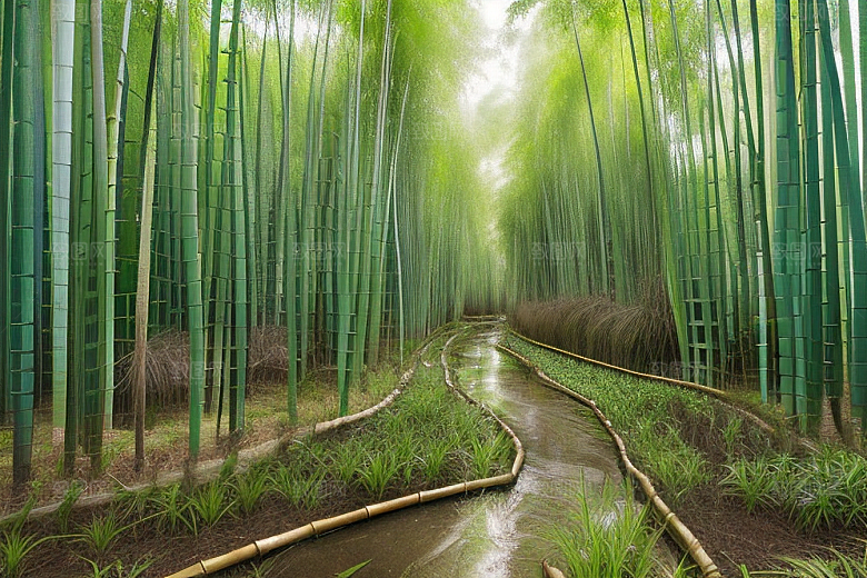 竹笋的清甜的美景