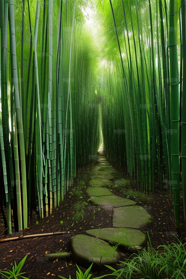 竹笋的清甜的美景