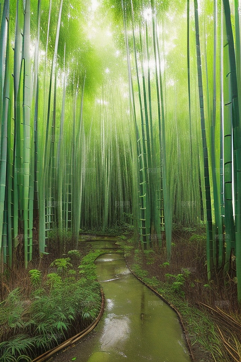 竹笋的清甜的美景