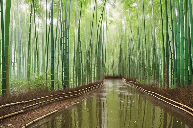 竹笋的清甜的美景