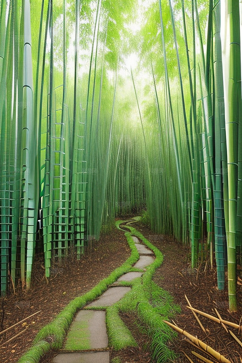 竹笋的清甜的美景