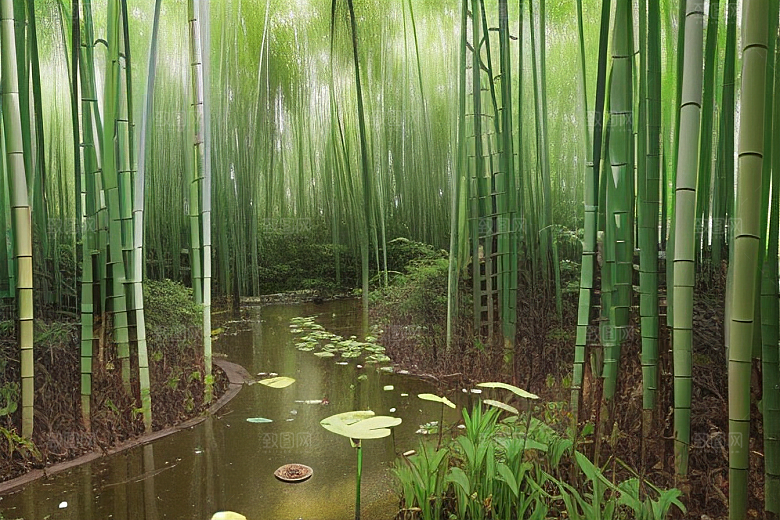 雨后的竹笋的美景